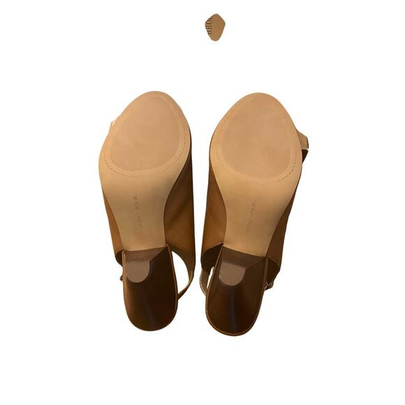 Audrey Brooke Kansas Cage Sandals Peep Toe Leather Brown Womens Size 9.5M NEW80 - Picture 3 of 5